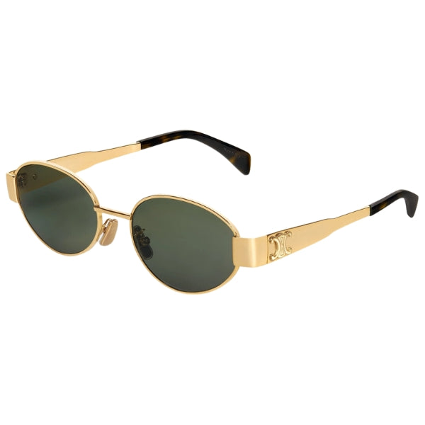 celine lentes triomphe sunglasses oval dorado metal cl40235u – SUNLUX