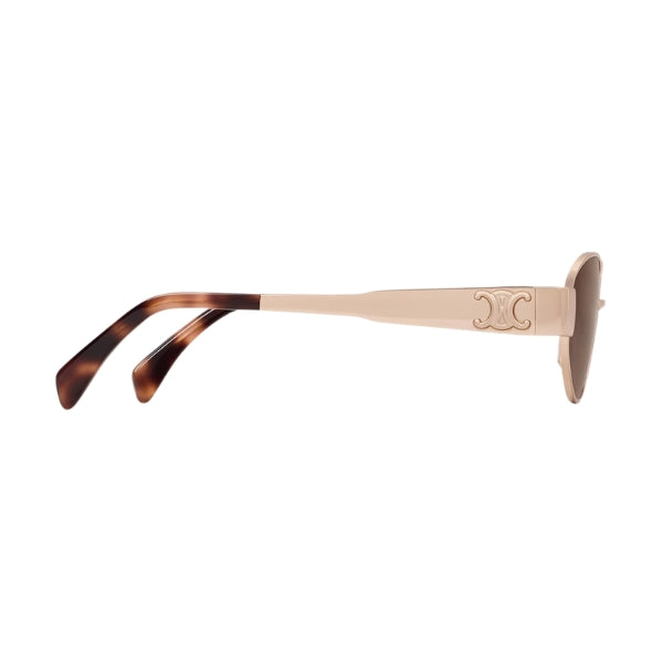 celine triomphe sunglasses oval dorado cafe metal