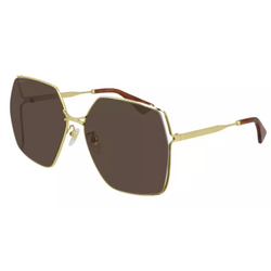 Gucci Gg0817S 002 Geometric Shape Cafe Dorado