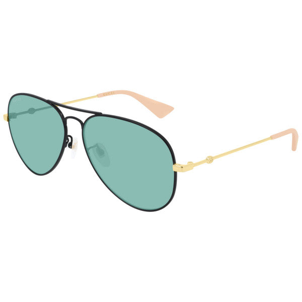 gg0515S 005 aviator sunglasses verde transparente negro