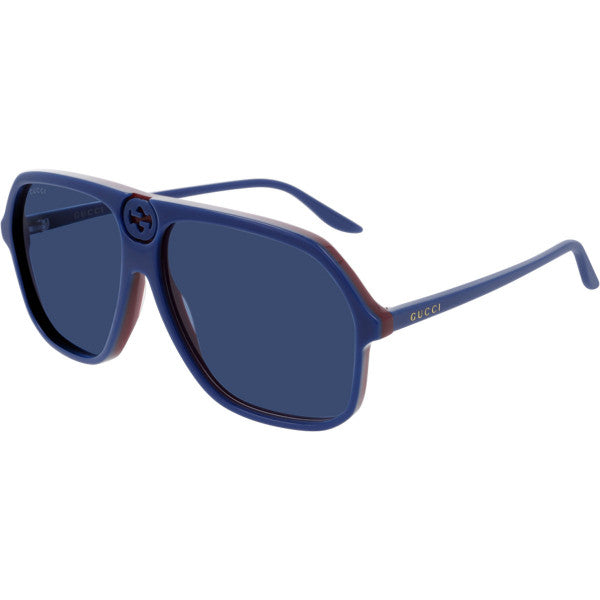 Gg0734S 002 Square Aviator Azul Naranja Transparente
