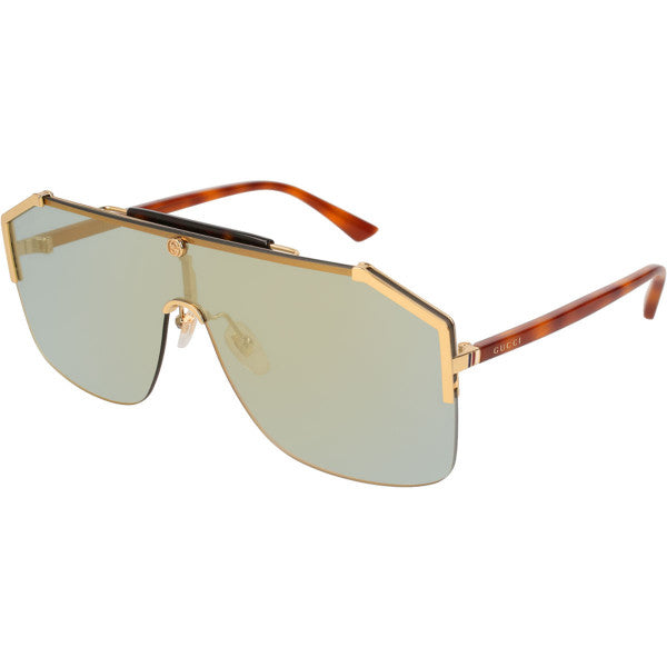 Gg0291S 005 New Aviator Square Verde Transparente Carey